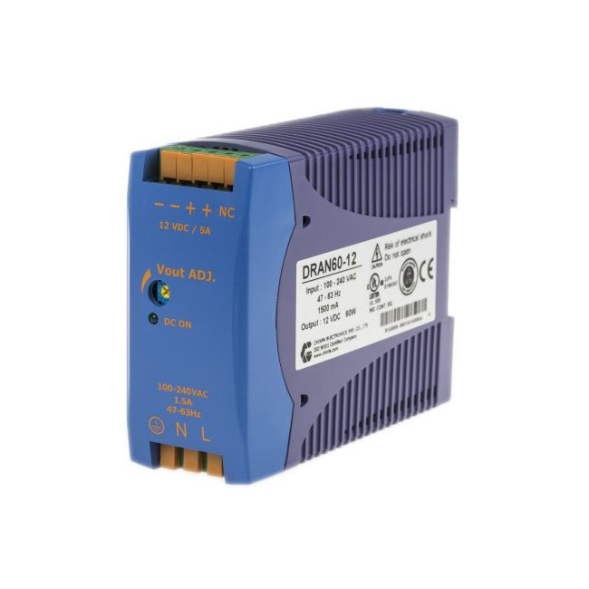 Chinfa DIN ��(d��o)܉����尲�b�Դ DRAN60-12  60W, 5Aݔ�� 12V dc